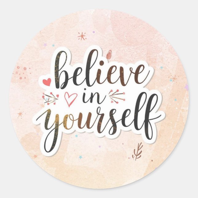 Motivational Quote Sticker - Customizable Die-Cut (Front)