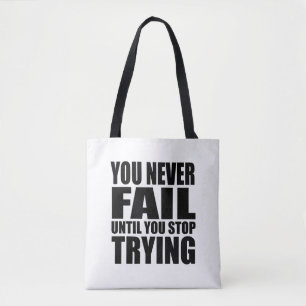 Motivational quote successs tote bag