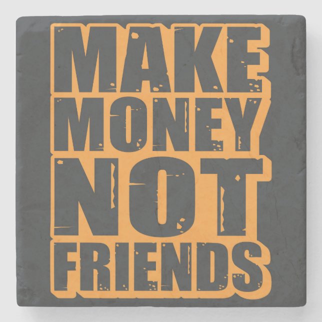 Motivational quote typography stone coaster (Front)