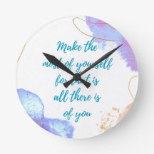 Motivational Quote Wall Clock