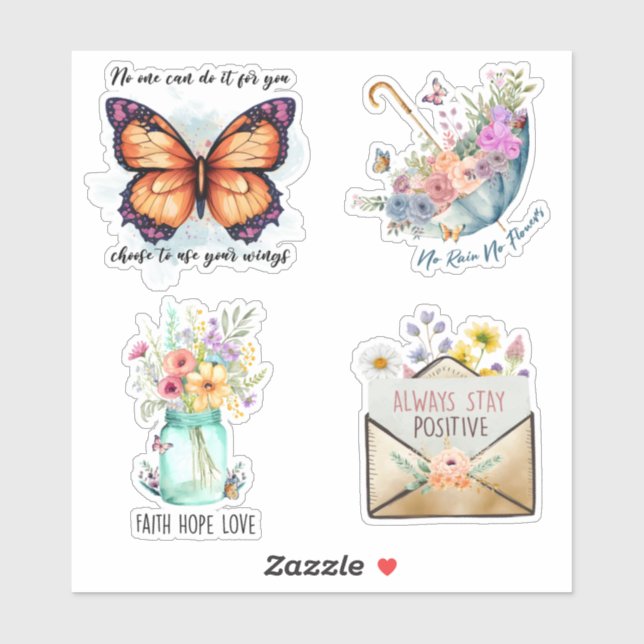 Motivational Quotes & Flowers (Sheet)