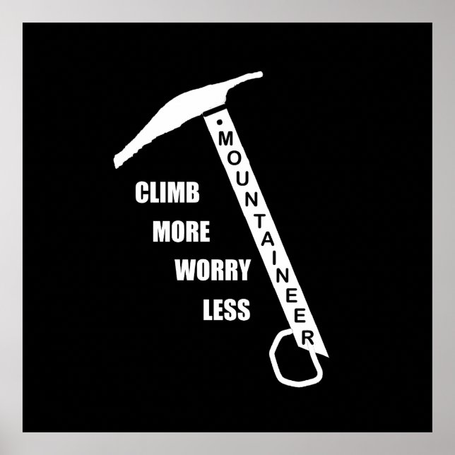 motivational quotes for climbers poster (Front)