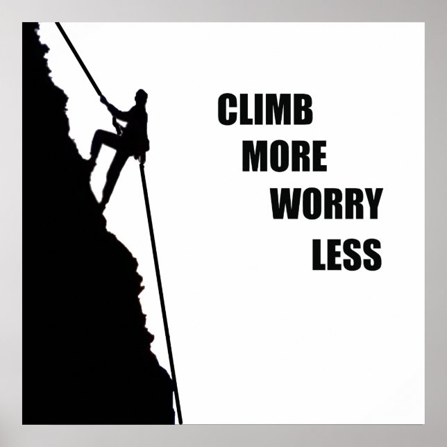 motivational quotes for climbers poster (Front)