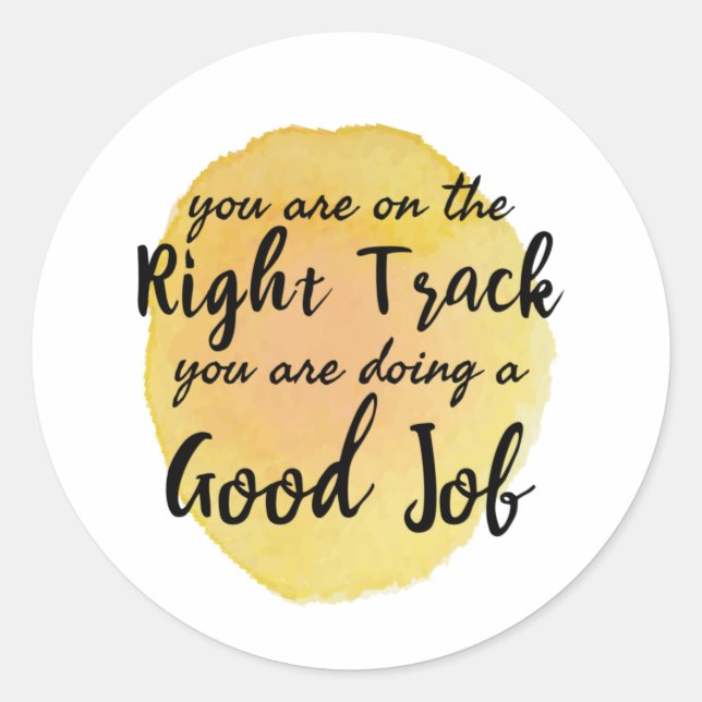 motivational quotes for self care classic round sticker (Front)