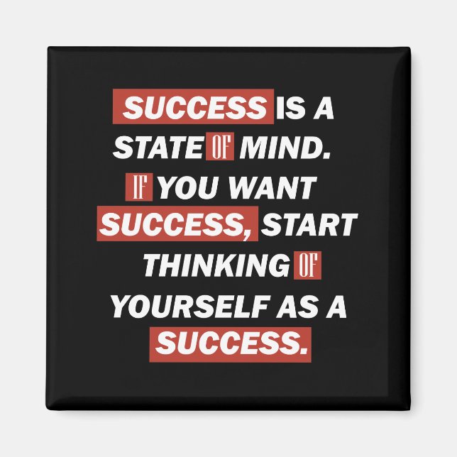 motivational quotes for success magnet (Front)