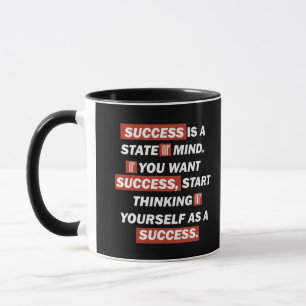 Motivational quotes success in life mug