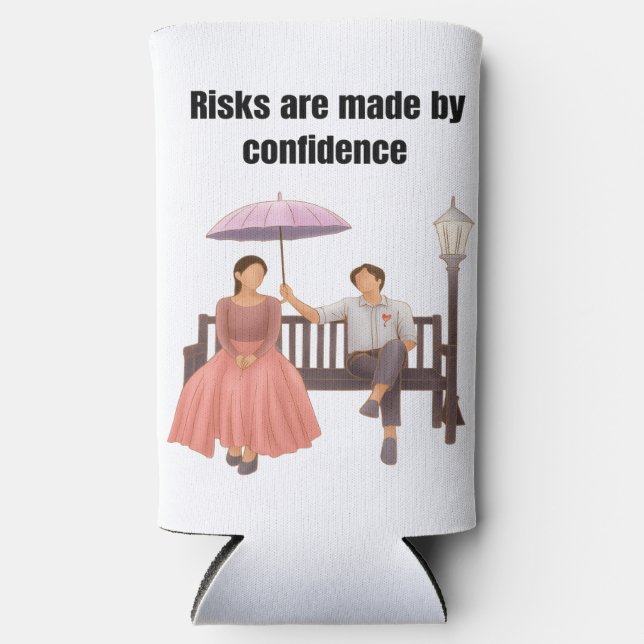 Motivational quotes t-shirt  seltzer can cooler (Front)