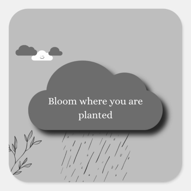 Motivational Rain Cloud Sticker (Front)
