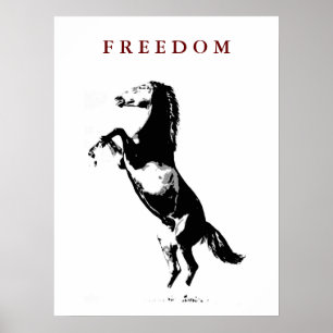 Motivational Rearing Horse Pop Art Poster