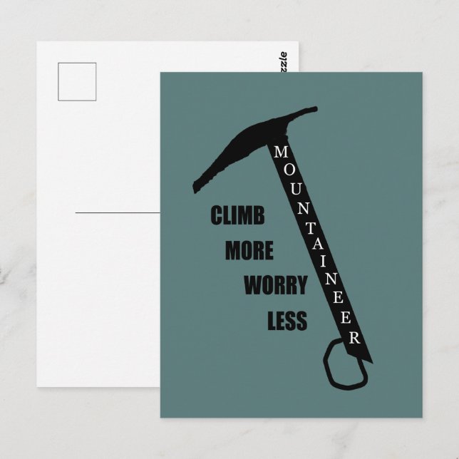 Motivational rock climbing rockclimbing saying postcard (Front/Back)