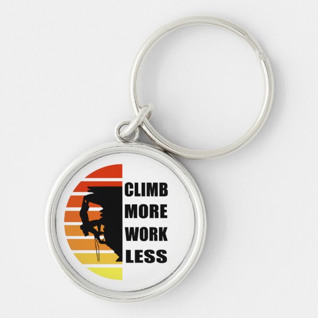 Motivational rock climbing saying keychain (Front)
