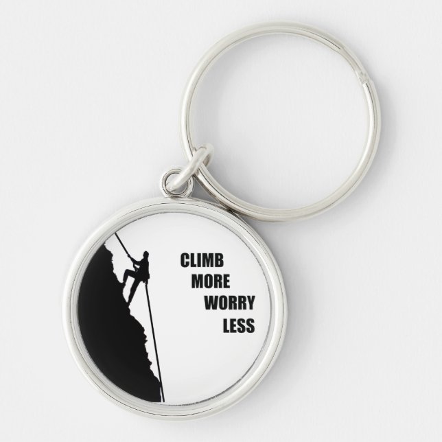 Motivational rockclimbing saying keychain (Front)