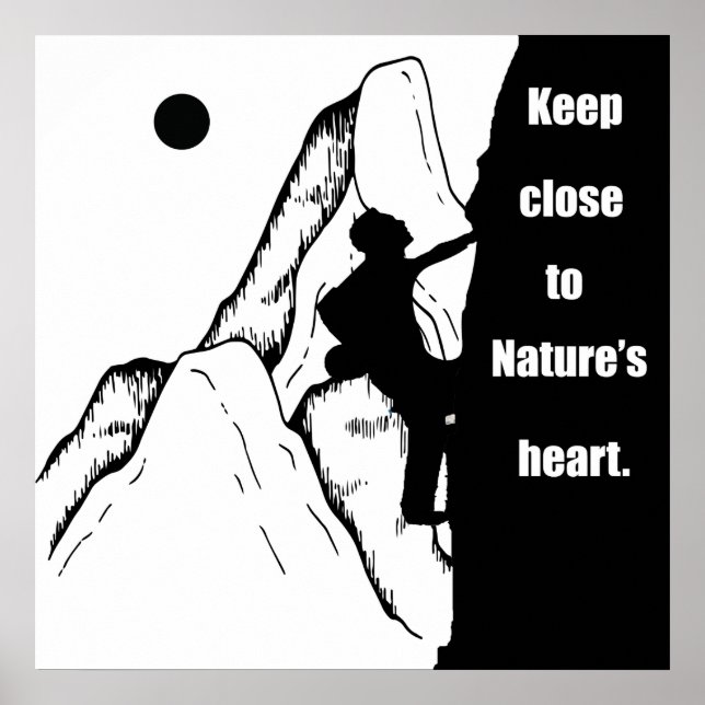 Motivational rockclimbing saying poster (Front)