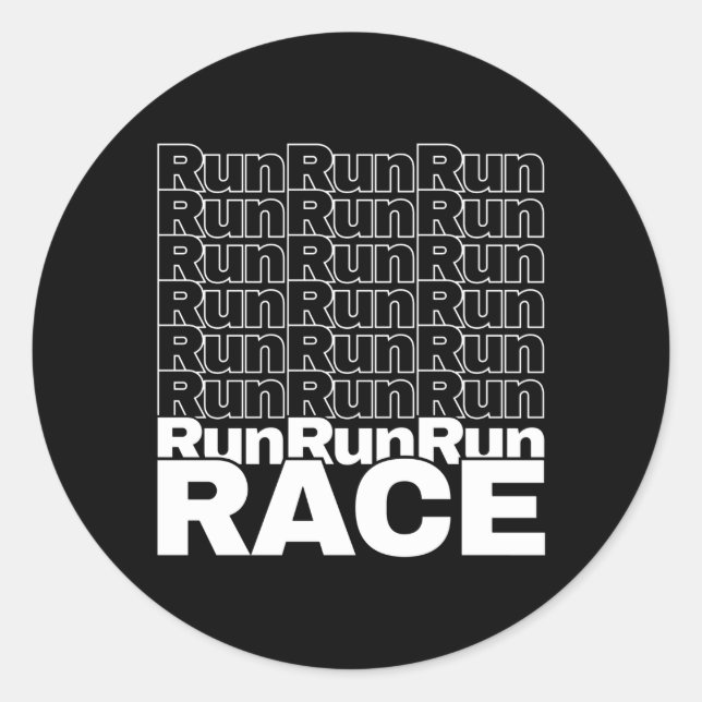 Motivational Runner In-Training Quote - Run Race Classic Round Sticker (Front)