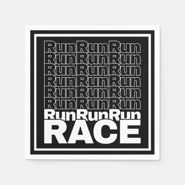 Motivational Runner In-Training Quote - Run Race Napkin (Front)