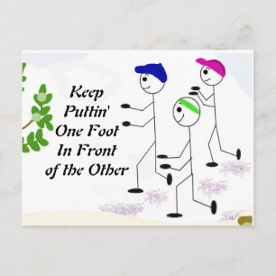 Motivational Running Message Postcard