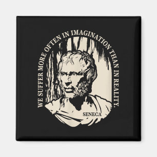 Motivational Seneca Quote On Life &amp; Suffering  Magnet