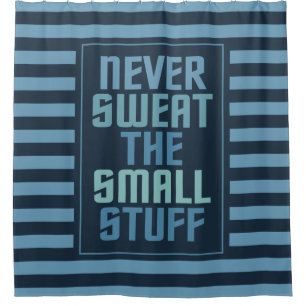 Motivational shower curtain