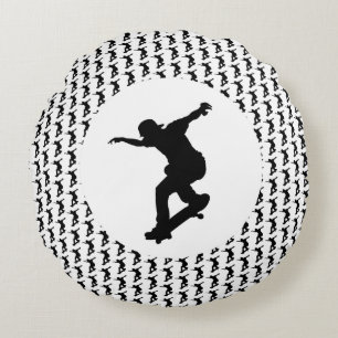 Motivational Skateboarding Quote Good Time Always Round Pillow