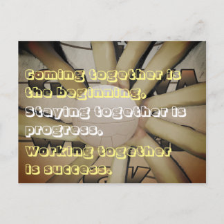 Motivational Slogan and Netball Picture Postcard