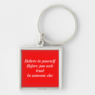 Motivational slogans keychain