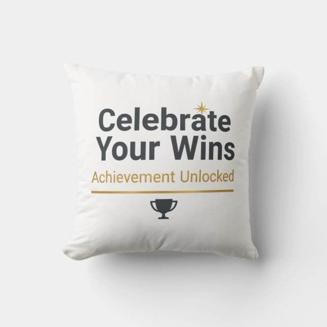Motivational Success Gift  Throw Pillow (Front)