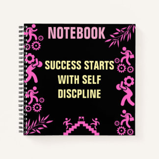 Motivational Success Starts with Self-Discipline  Notebook