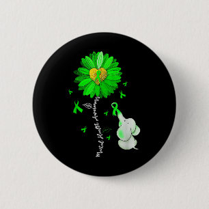 Motivational Support Warrior Mental Health Awarene 2 Inch Round Button