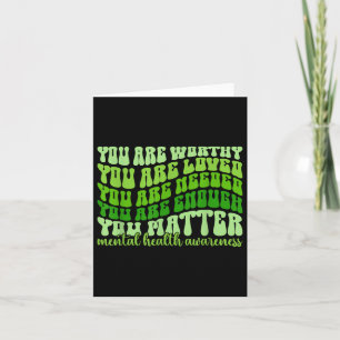 Motivational Support Warrior Mental Health Awarene Card