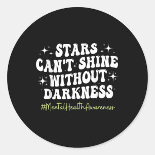 Motivational Support Warrior Mental Health Awarene Classic Round Sticker