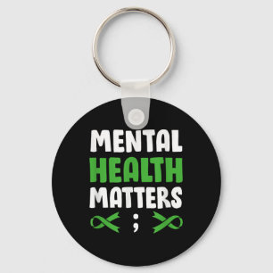 Motivational Support Warrior Mental Health Awarene Keychain
