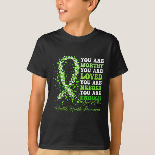 Motivational Support Warrior Mental Health Awarene T-Shirt