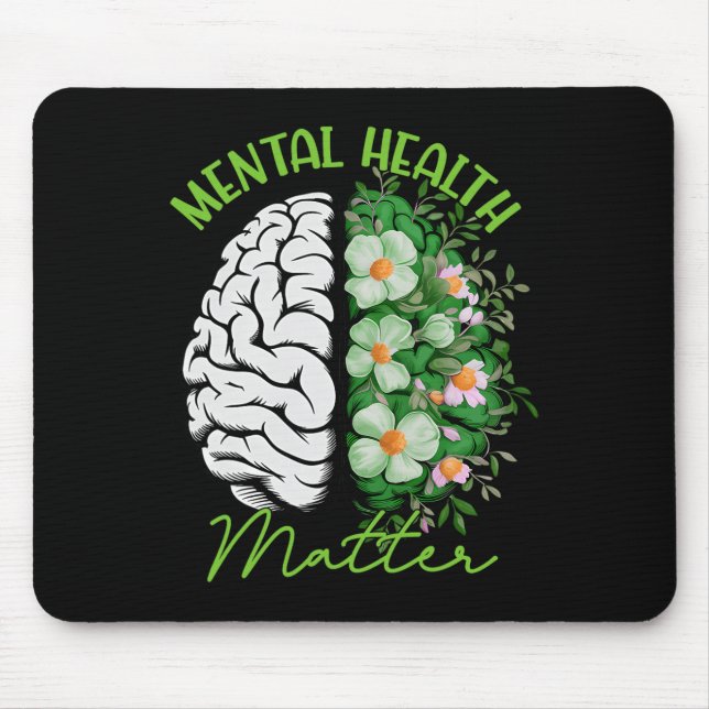 Motivational Support Warrior Mental Health Problem Mouse Pad (Front)