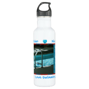 Motivational Swim Themed Template 710 Ml Water Bottle