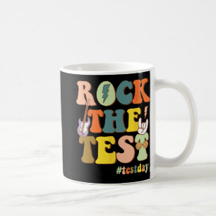 Motivational Teacher Student Rock The Test Testing Coffee Mug