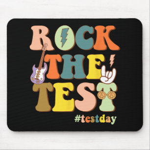Motivational Teacher Student Rock The Test Testing Mouse Pad