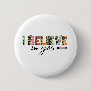 Motivational Testing Funny School Teacher Kid Test 2 Inch Round Button
