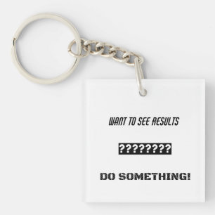 Motivational text design keychain