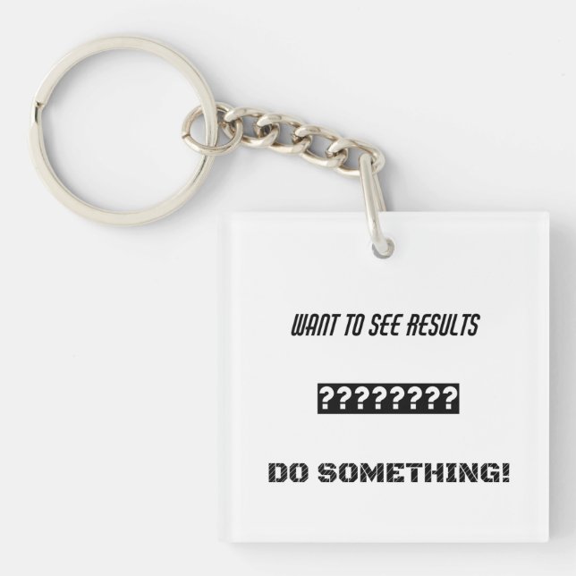 Motivational text design keychain (Front)