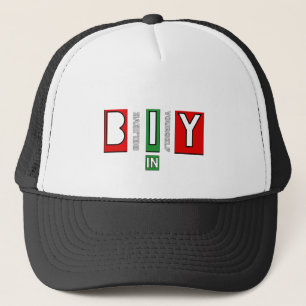Motivational text design trucker hat