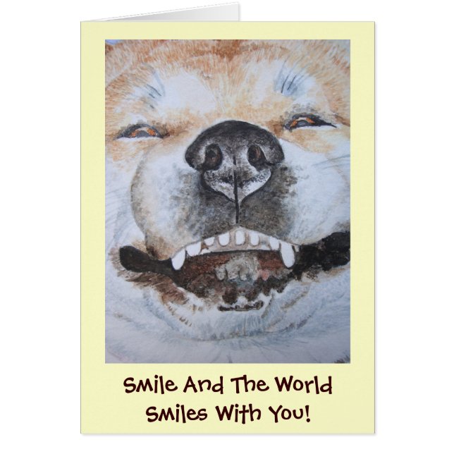 motivational text funny with akita smiling dog (Front)