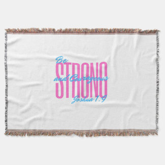 Motivational Throw Joshua 1:9 Blanket