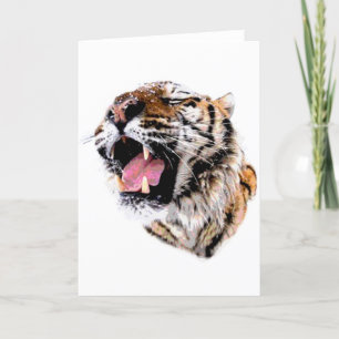 Motivational Tiger Face Card