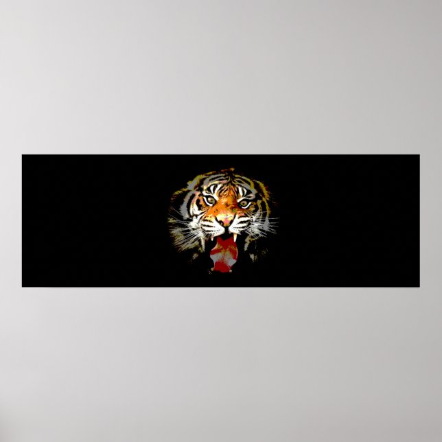 Motivational Tiger Face Poster (Front)