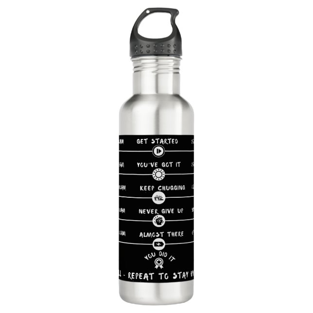 Motivational Time Marker Water Bottle | Hydration  (Front)