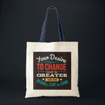 Motivational Tote Bag - Change Your Life with Posi<br><div class="desc">Carry a daily dose of motivation with this inspiring tote bag featuring a powerful quote. Made from high-quality materials, this bag is perfect for daily use, shopping, or as a gift for friends and family who need a boost. The quote 'Your Desire to Change must be Greater than your Desire...</div>