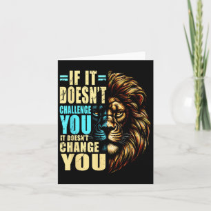 Motivational Training Workout Fitness Quotes Lion Card