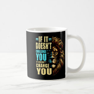 Motivational Training Workout Fitness Quotes Lion  Coffee Mug