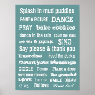 MOTIVATIONAL TRUST GOD MURAL wall hanging Poster