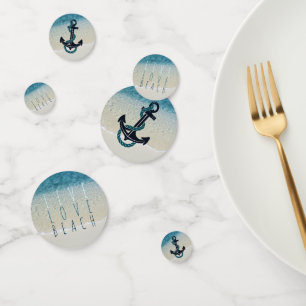 Motivational Turquoise Blue Ocean Surf Waves Photo Confetti